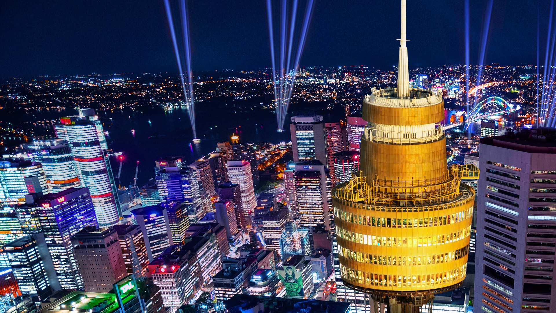 【10% OFF Lunar New Year Promo】Sydney Night Tour with Sydney Tower 360° Observation Deck in English or Mandarin | Sydney