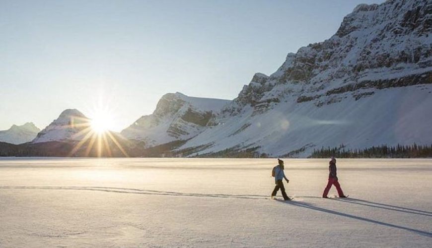 Private Tromsø snowshoeing tour with a TeslaX car ride