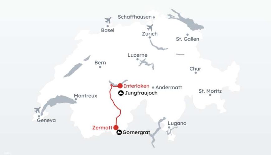 5D4N Famous Mountain Peaks in Interlaken and Zermatt | Switzerland